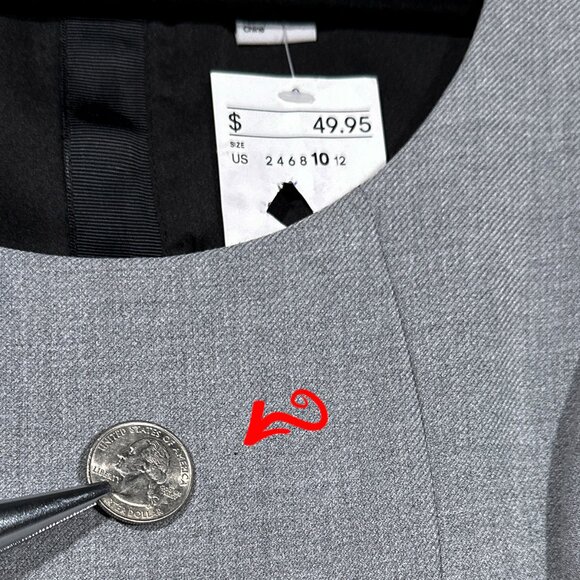 NWT H &‎ M Gray Pinafore Jumper Dress Size 10 - Picture 11 of 16